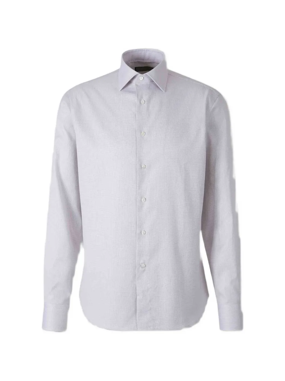 Canali micro-check long-sleeve shirt - Grigio