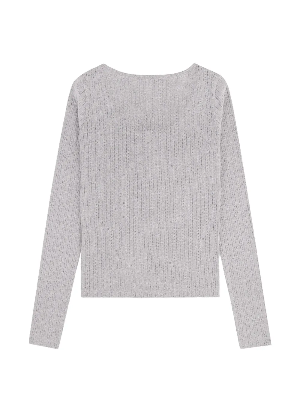 Sporty & Rich Pointelle gebreid vest met knopen Grijs