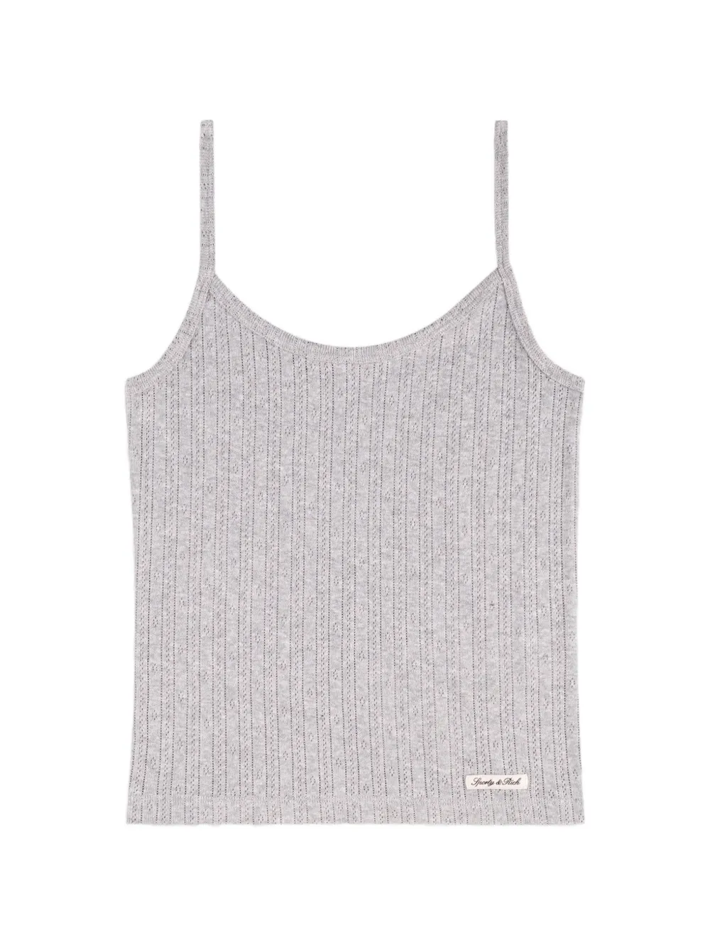 Sporty & Rich logo-patch tank top - Grigio