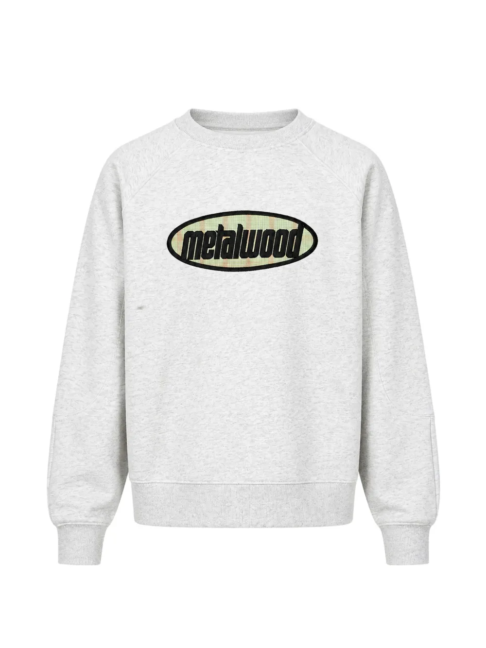 Metalwood Studio logo-motif raglan-sleeve sweater - Grigio