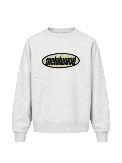 Metalwood Studio logo-motif raglan-sleeve sweater