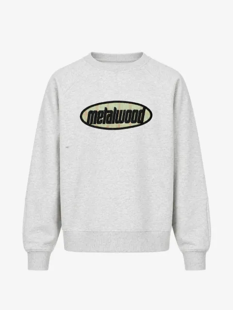Metalwood Studio logo-motif raglan-sleeve sweater