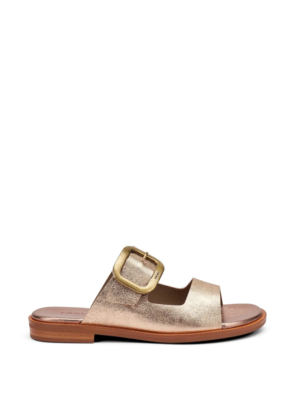 FRAU buckled laminated-leather sandals Goud