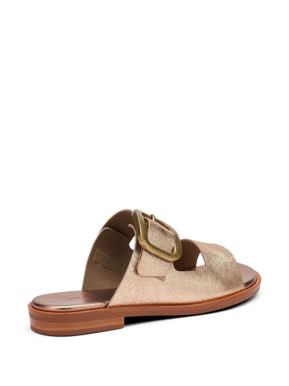 FRAU buckled laminated-leather sandals Goud