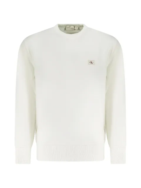 Calvin Klein logo-patch crew-neck sweatshirt