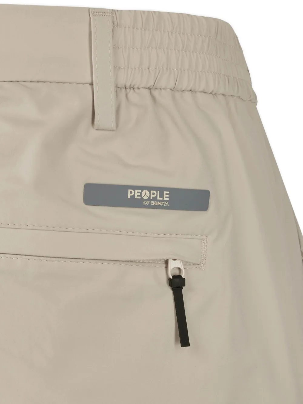 People Of Shibuya Kobra PM931 geplooide broek van technisch stretch Beige