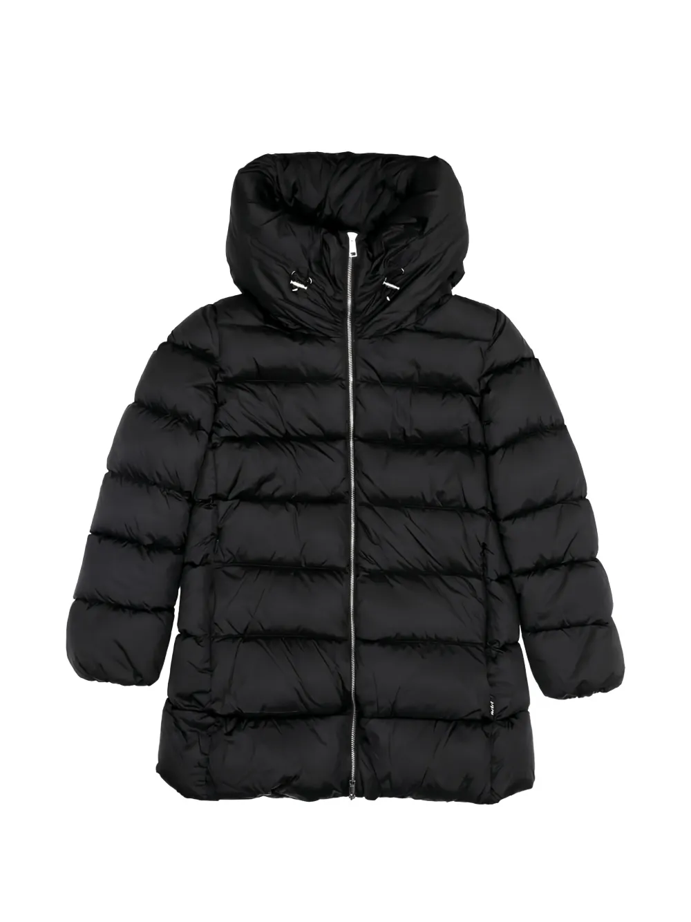Add quilted hoodie jacket - Nero