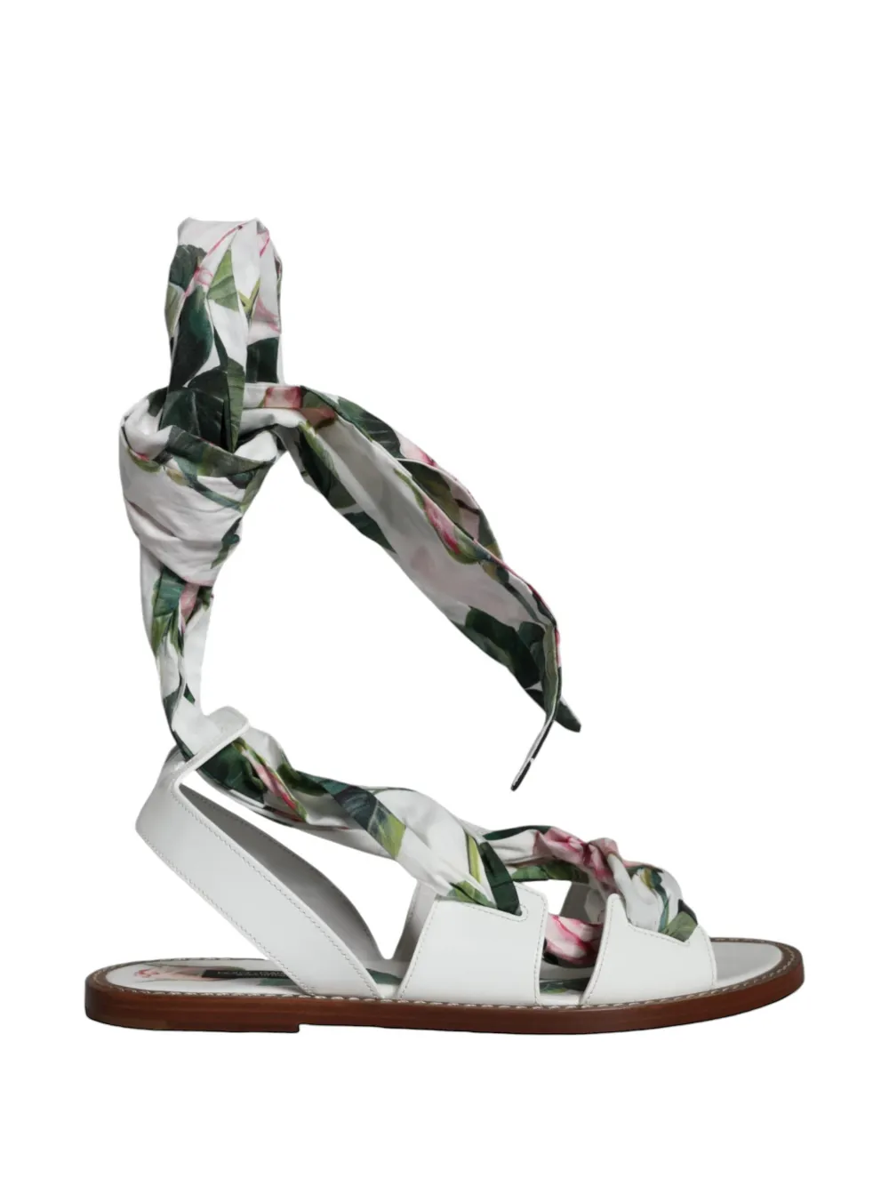 Dolce & Gabbana Portofino panelled leather sandals - Weiß