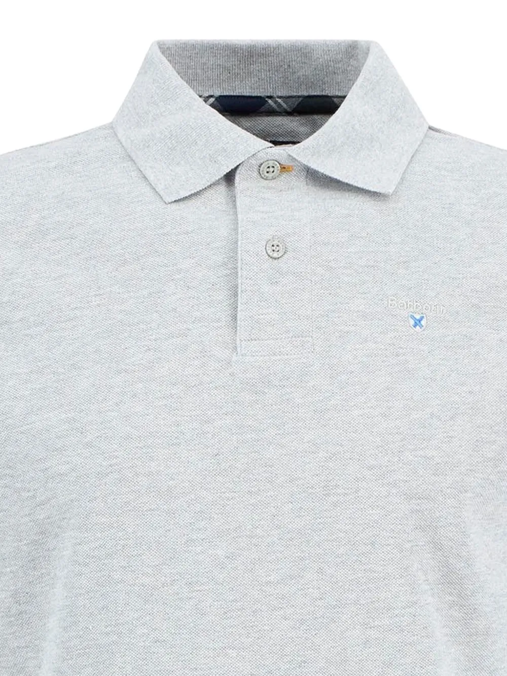 Barbour Tartan Pique poloshirt Grijs
