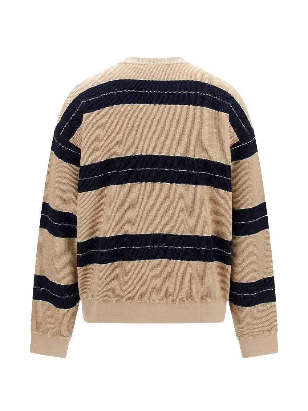 GUESS USA Gestreepte sweater met geborduurd logo Bruin