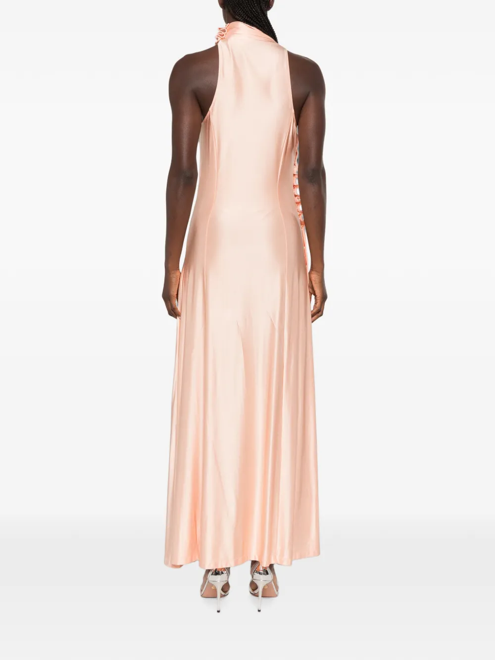 Rabanne Jurk met ruches en knoopdetail Roze