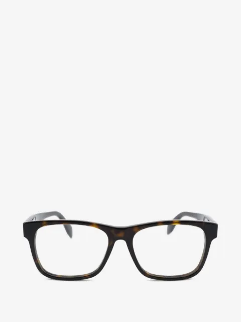 Alexander McQueen Eyewear tortoiseshell-effect square-frame glasses