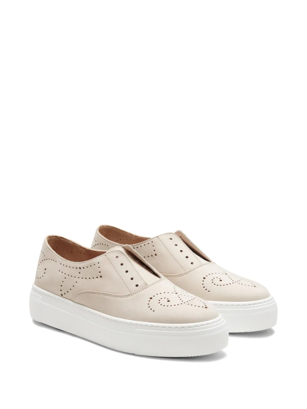 Fratelli Rossetti perforated slip-on sneakers Beige