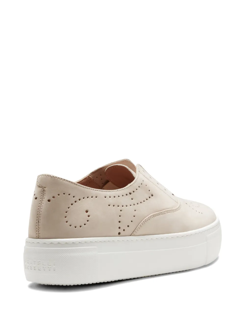 Fratelli Rossetti perforated slip-on sneakers Beige