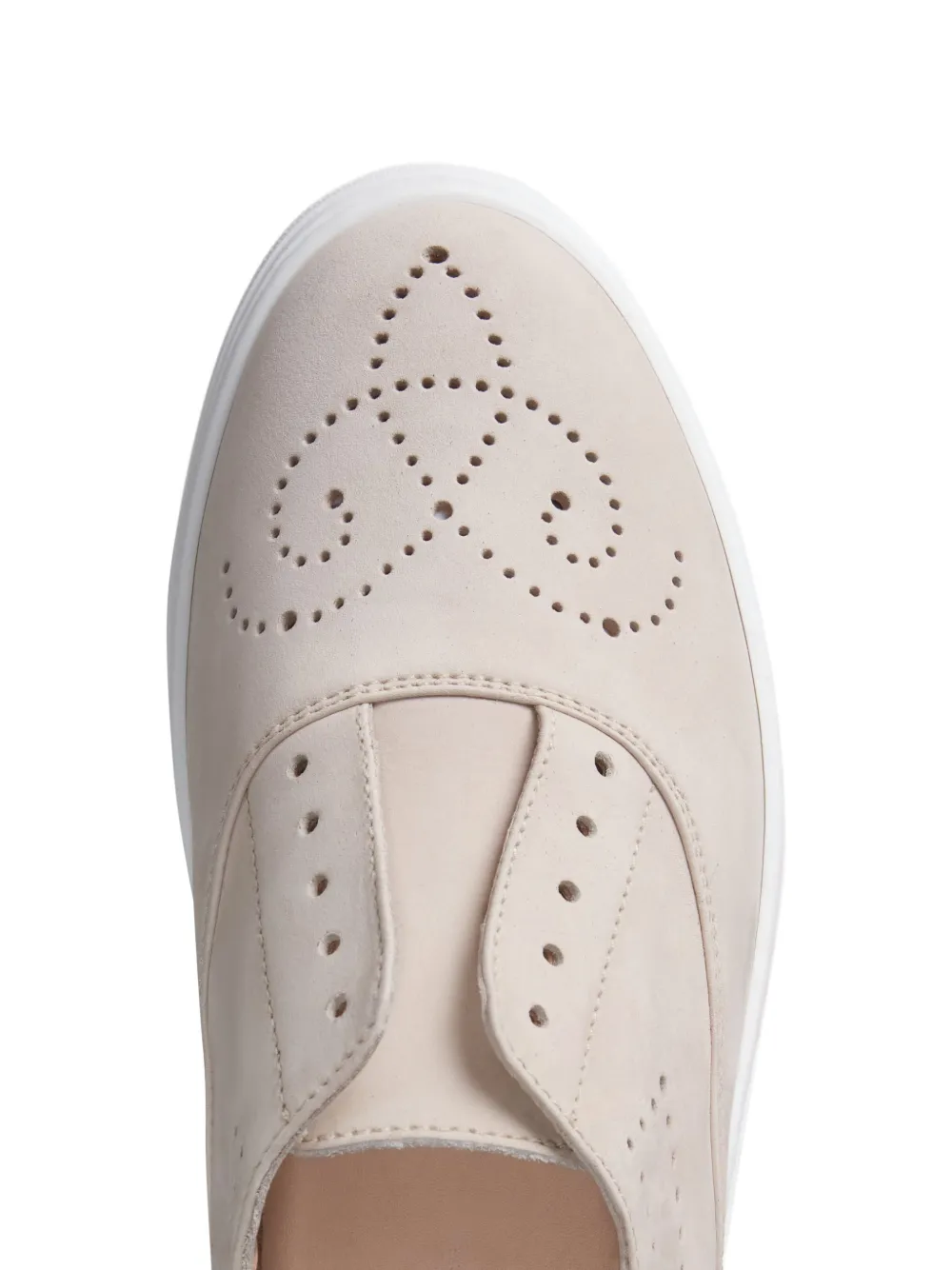 Fratelli Rossetti perforated slip-on sneakers Beige