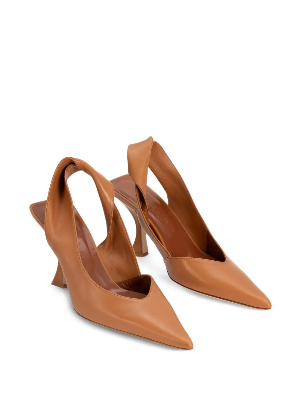 BY FAR Yasha twisted slingback pumps Bruin