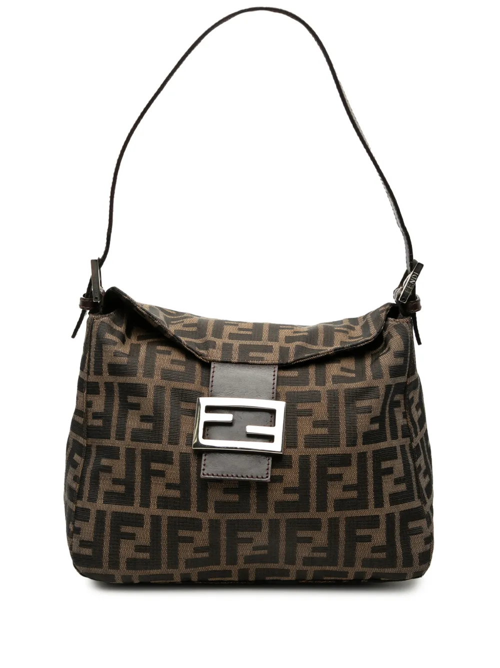 Fendi Pre-Owned 20th Century Zucca Canvas Double Flap shoulder bag - Marrone