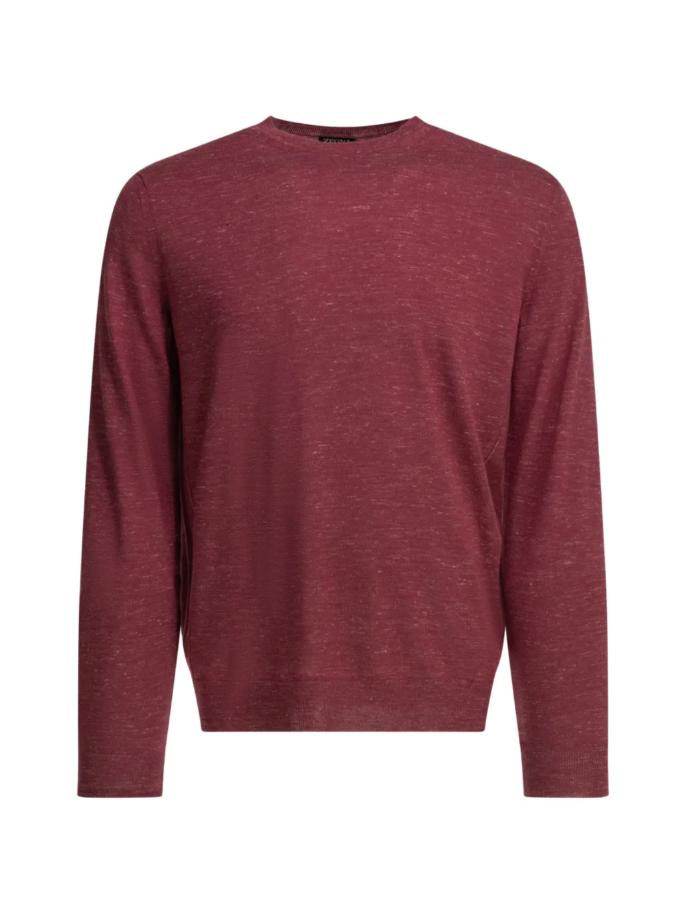 Zegna marl-knit crew-neck sweater - Red