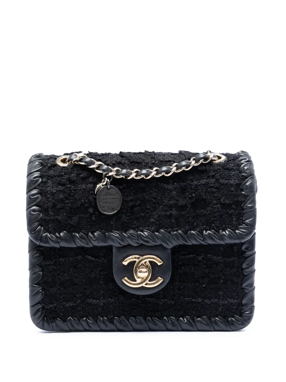 CHANEL Pre-Owned 2021-2026 Mini Tweed My Own Frame Flap crossbody bag - Nero