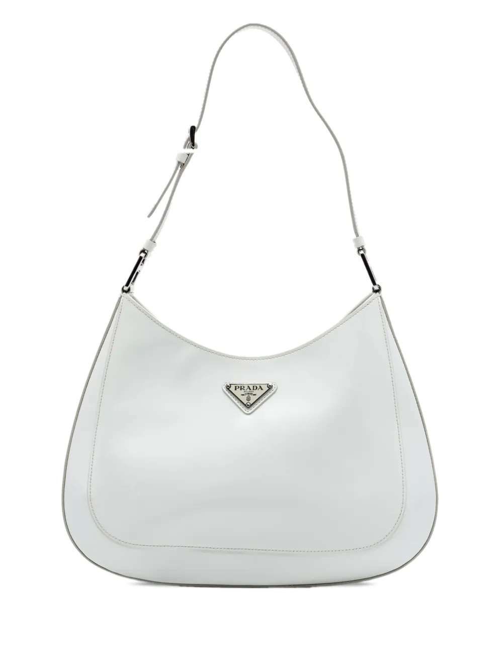 Prada Pre-Owned 2013-2026 Spazzolato Leather Cleo shoulder bag - Bianco