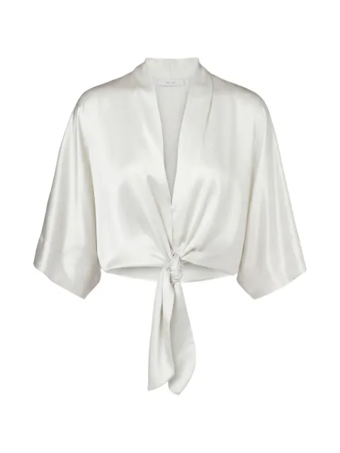 The Sei blusa Dolman de seda con lazo