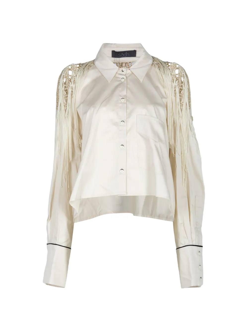 SADH fringed shirt - Neutrals