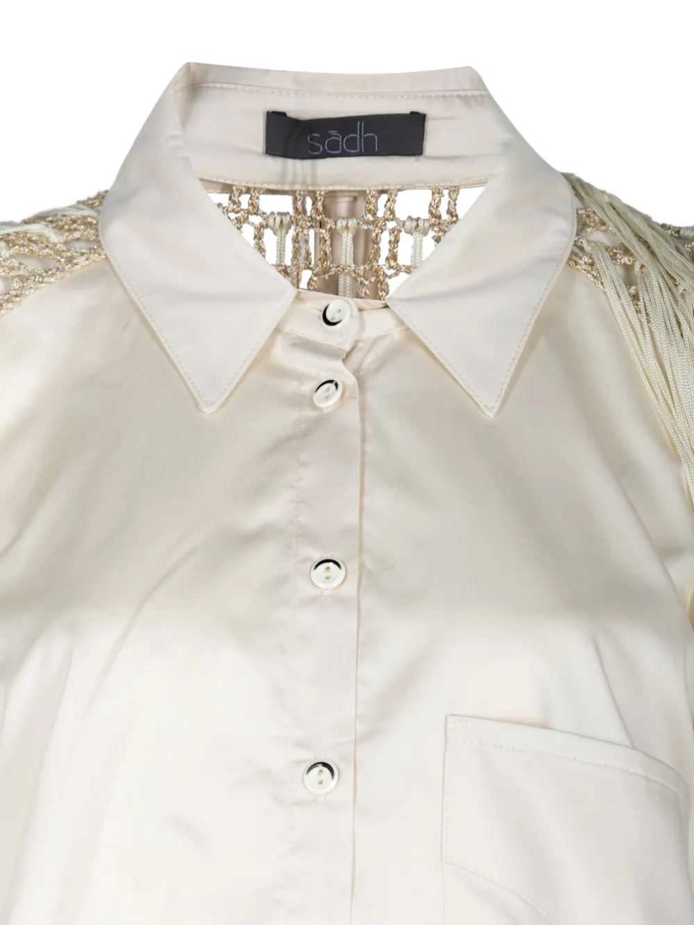  Sadh Camisa Con Flecos - Neutro 