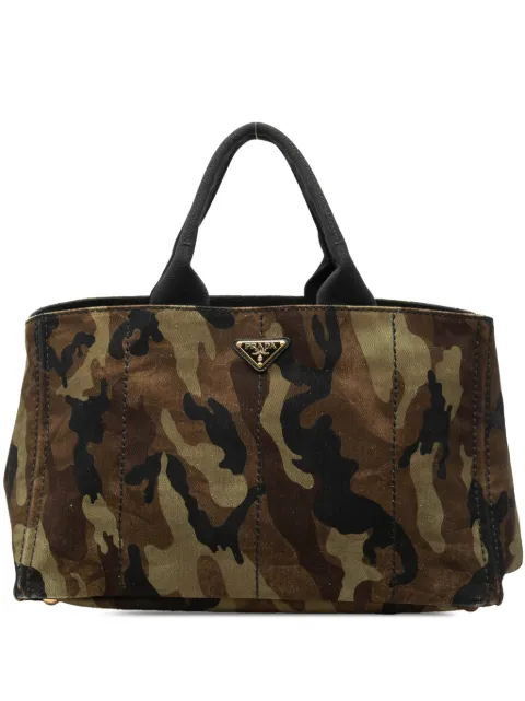 Prada Pre-Owned 2013-2026 Large Canvas Canapa Camouflage Stampata tote bag