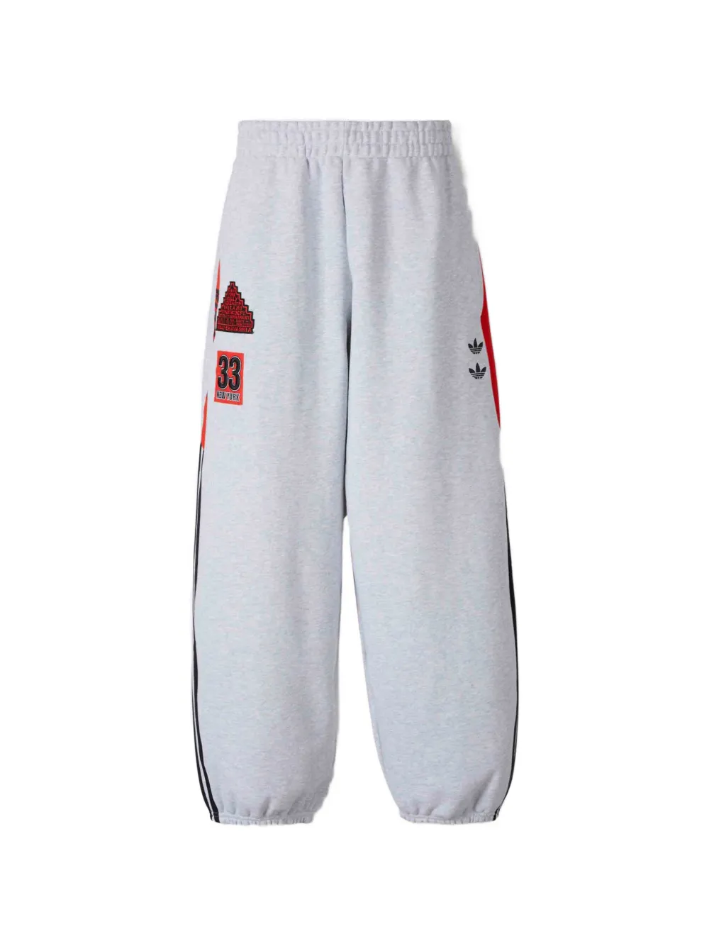 adidas x Willy Chavarria logo-patch trousers - Grigio