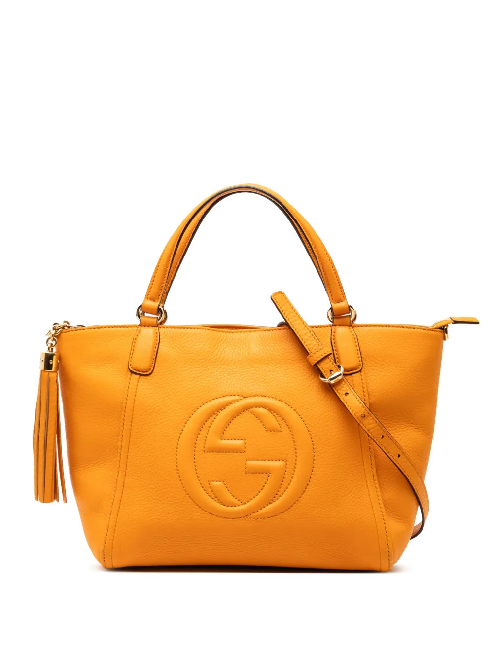 Gucci Pre-Owned 2016-2026 Small Calfskin Soho Cellarius satchel - Giallo