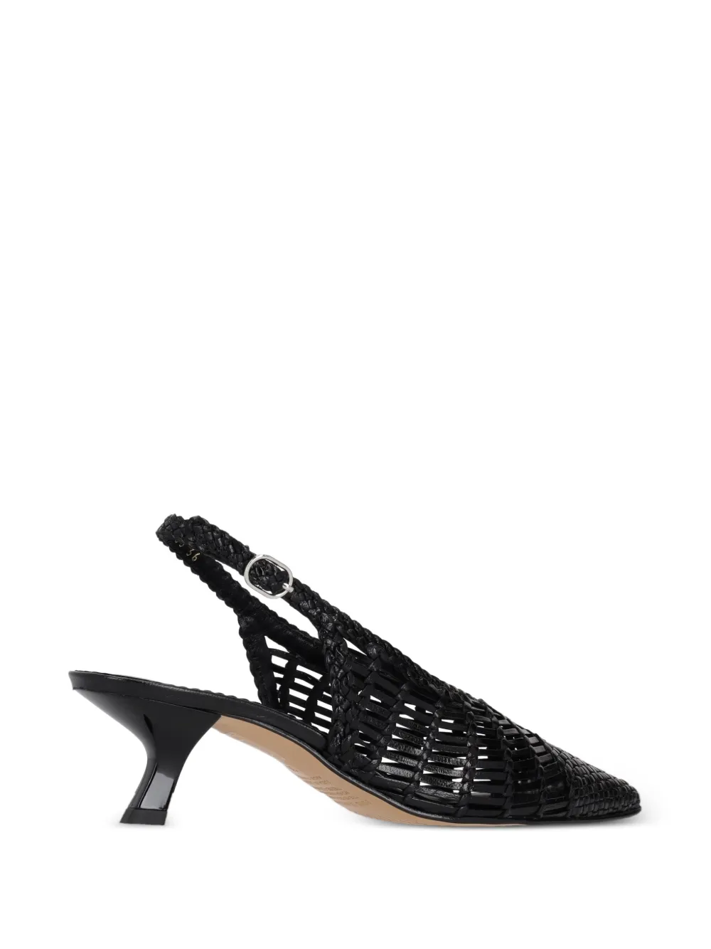 La-Rose woven slingback pumps Zwart