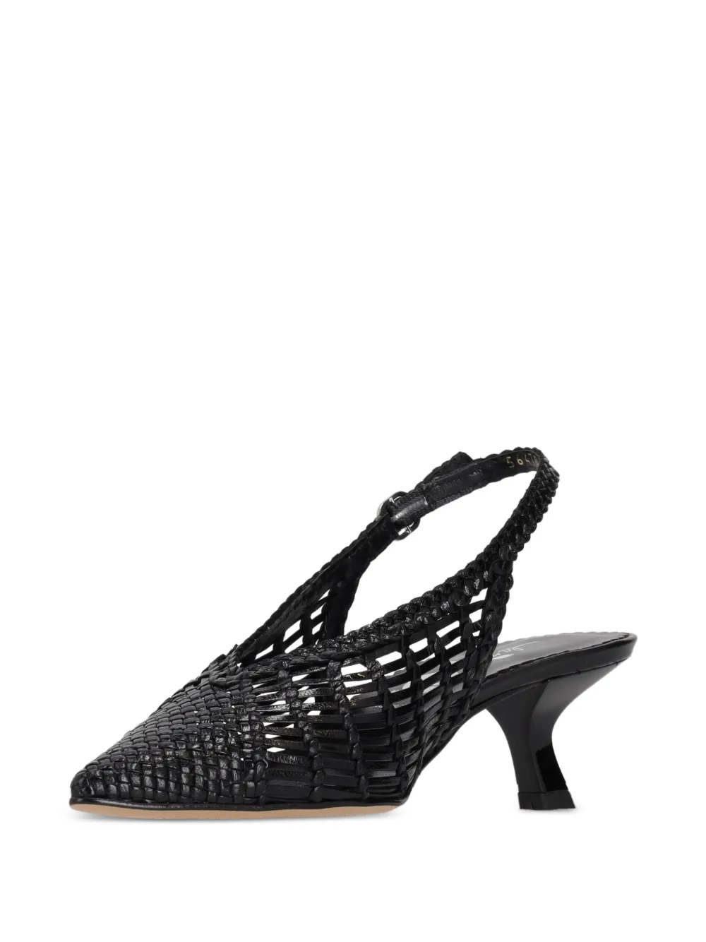 La-Rose woven slingback pumps Zwart