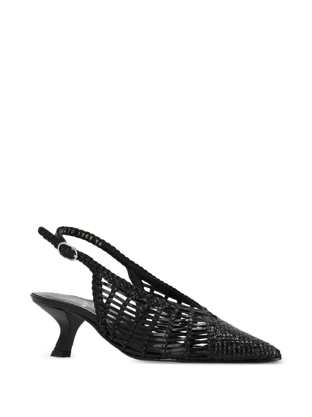 La-Rose woven slingback pumps Zwart