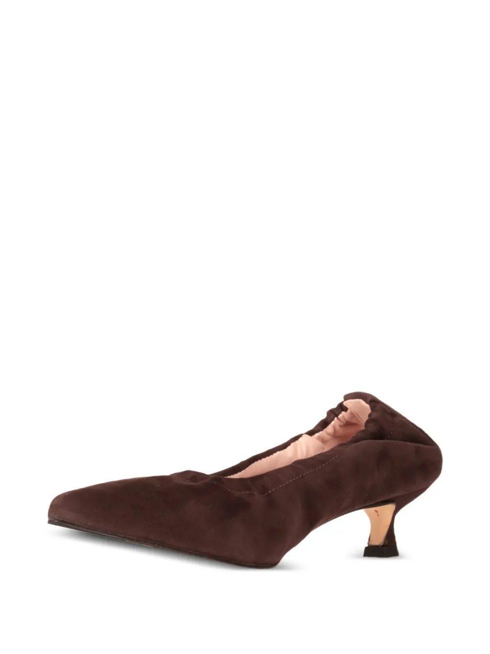 La-Rose elasticated suede pumps Bruin