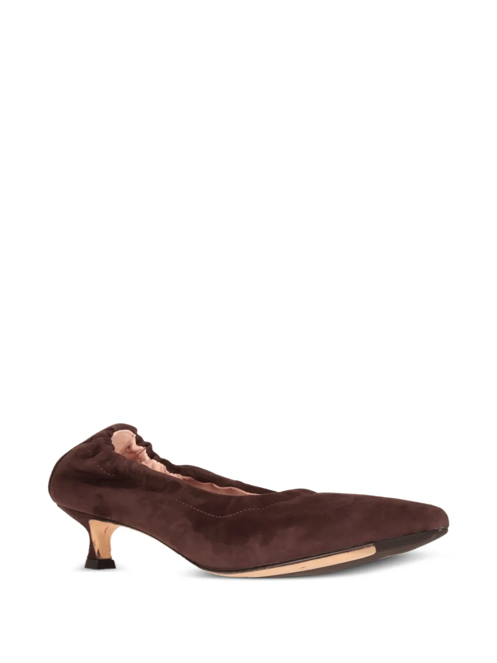 La-Rose elasticated suede pumps Bruin