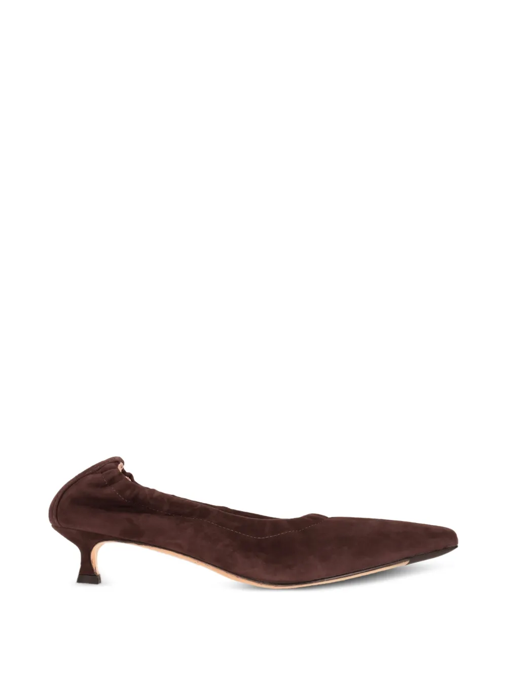 La-Rose elasticated suede pumps Bruin