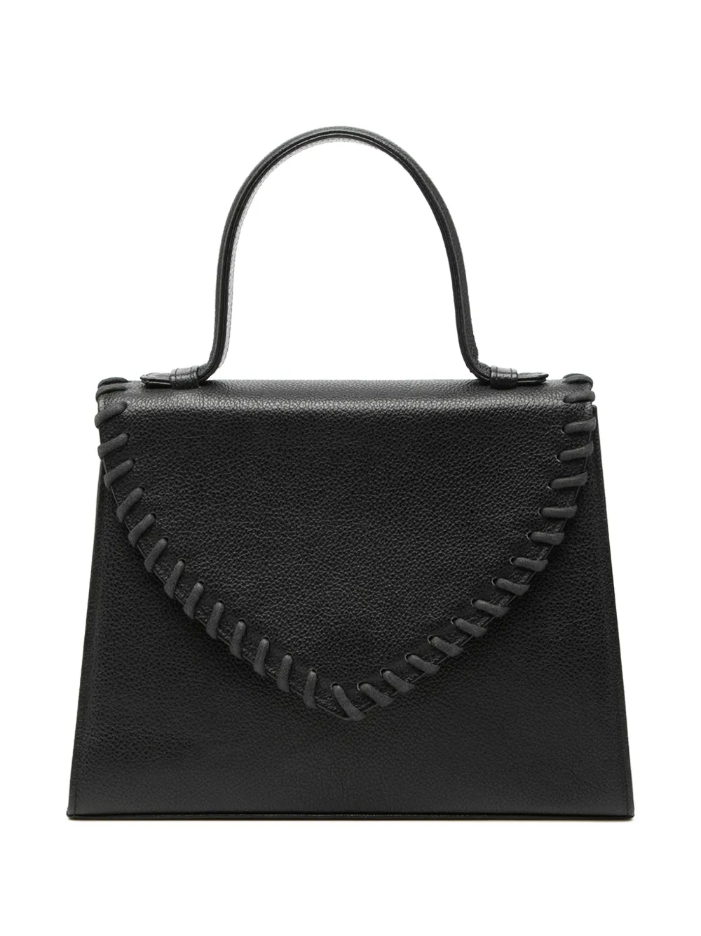 Saint Laurent Pre-Owned 20th Century Leather Whipstitch Top Handle Bag handbag - Nero