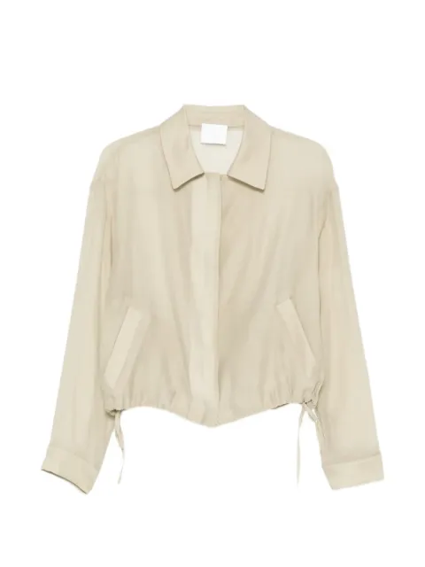 Su drawstring-hem shirt-style jacket