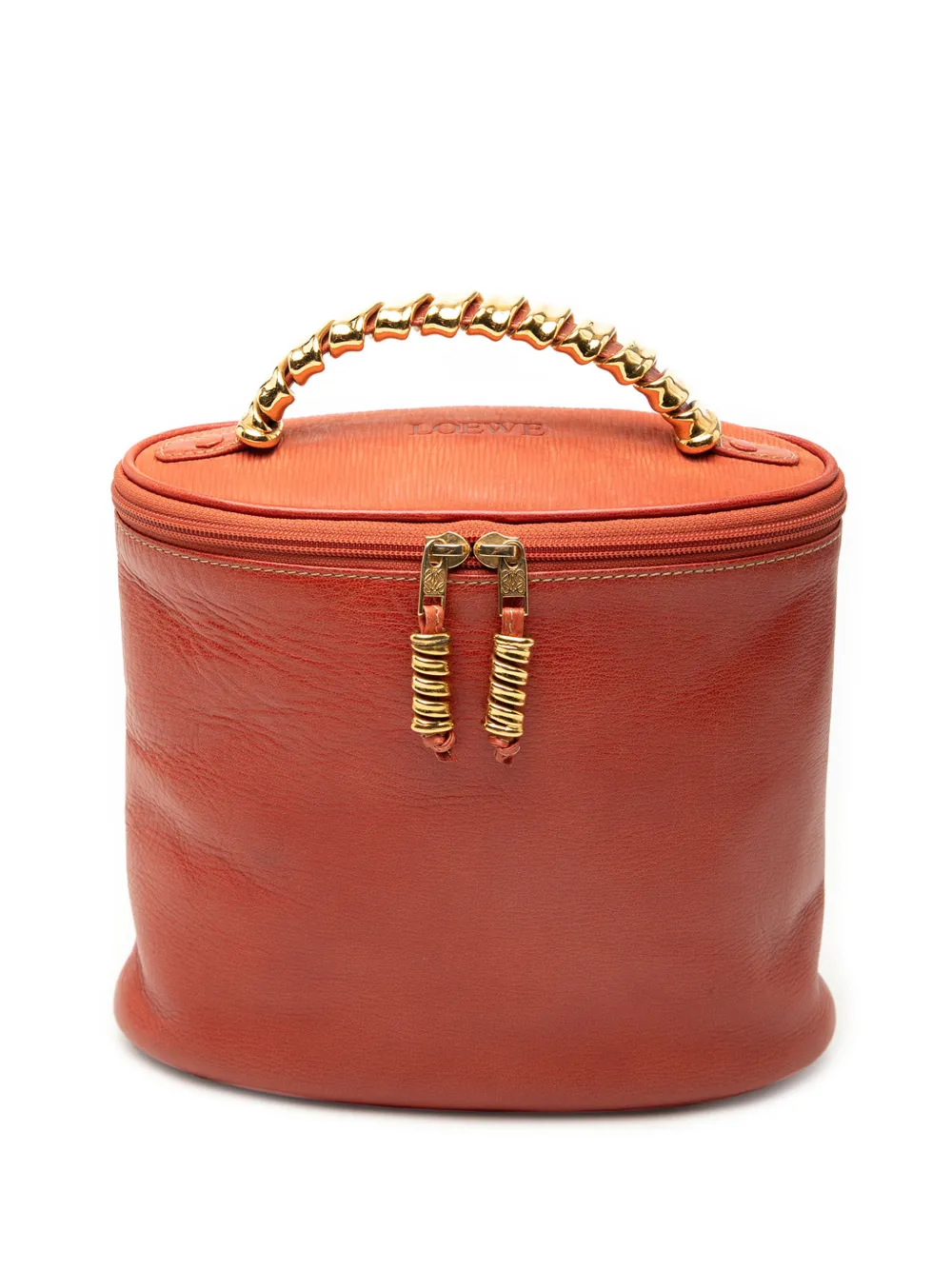 Loewe Pre-Owned 2000-2026 Leather Velasquez Twist vanity bag - Orange