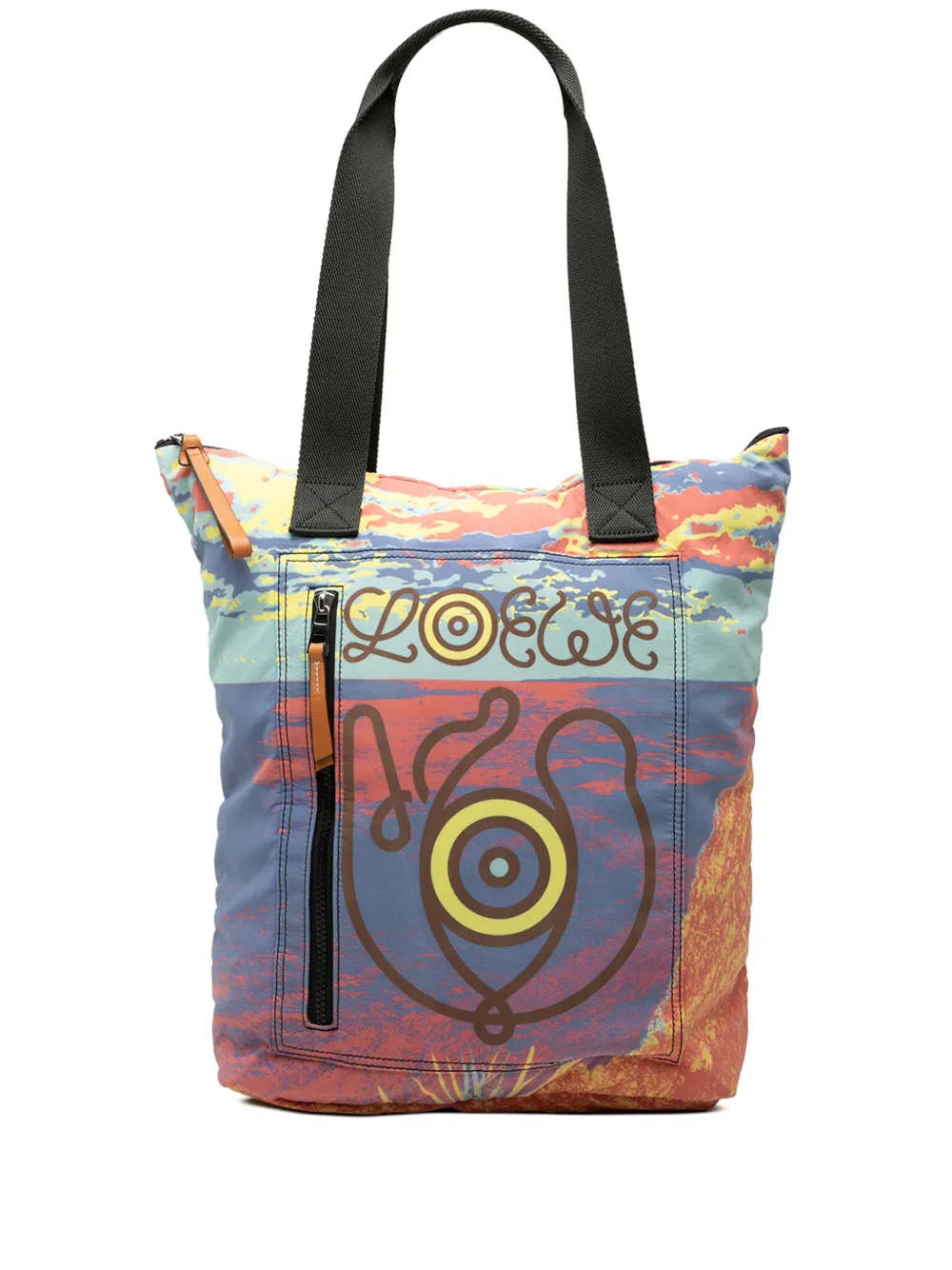 Loewe Pre-Owned 2021 Printed Nylon Eye Loewe Nature tote bag - Multicolore