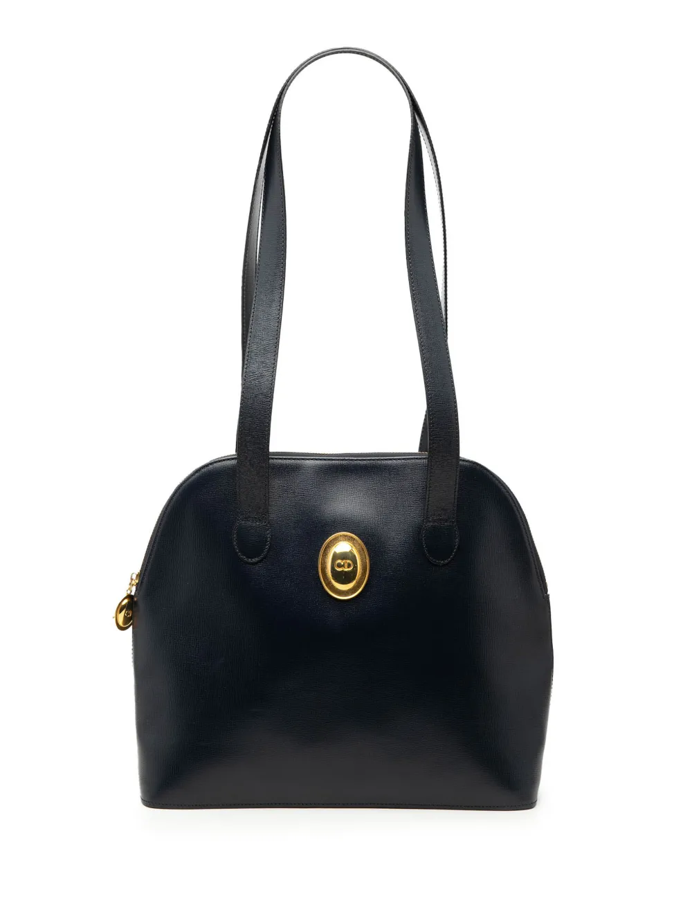 Christian Dior Pre-Owned 1980-1990 Leather Logo shoulder bag - Black