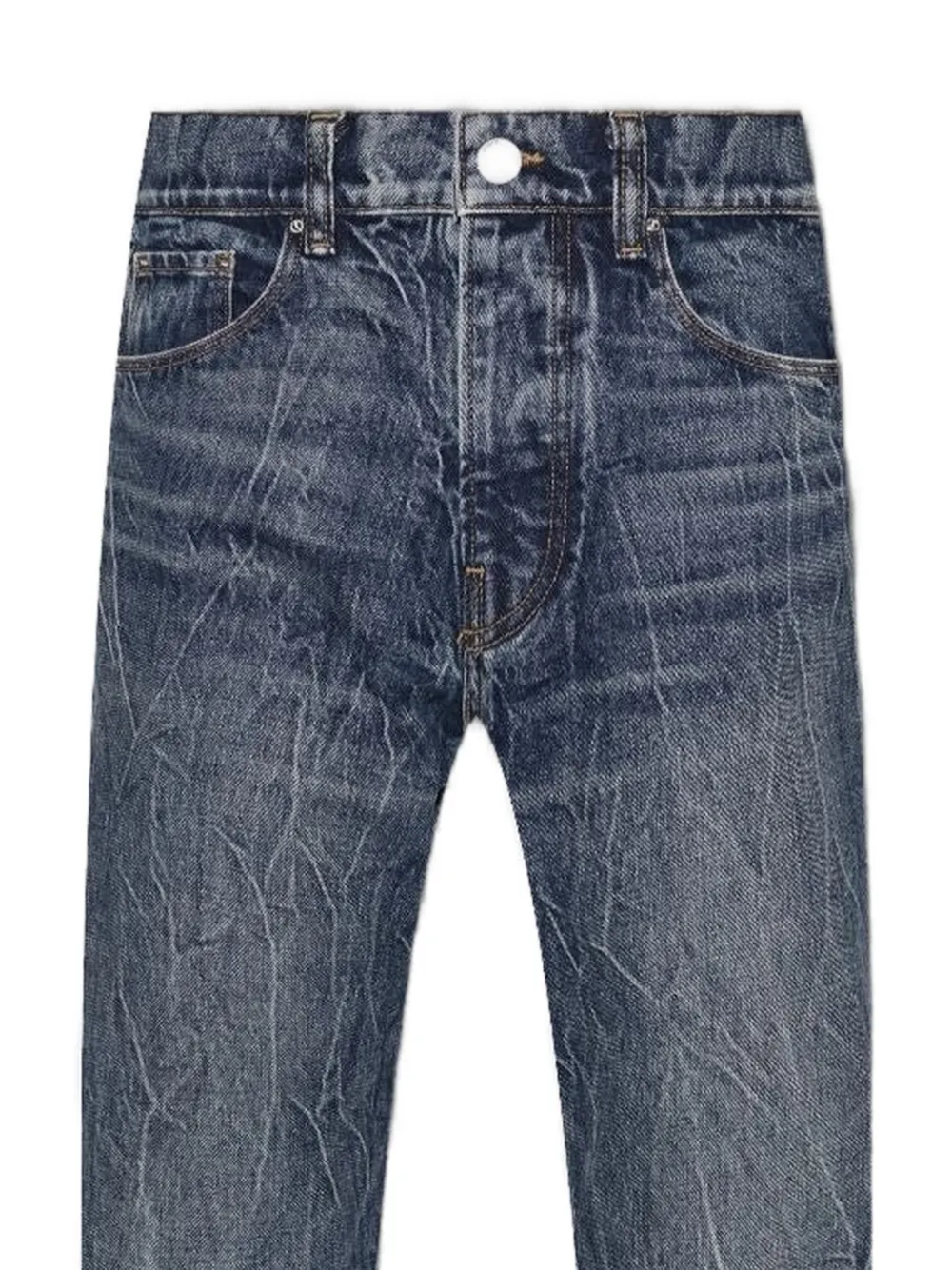  Amiri Jean Bootleg à Effet Délavé - Bleu 