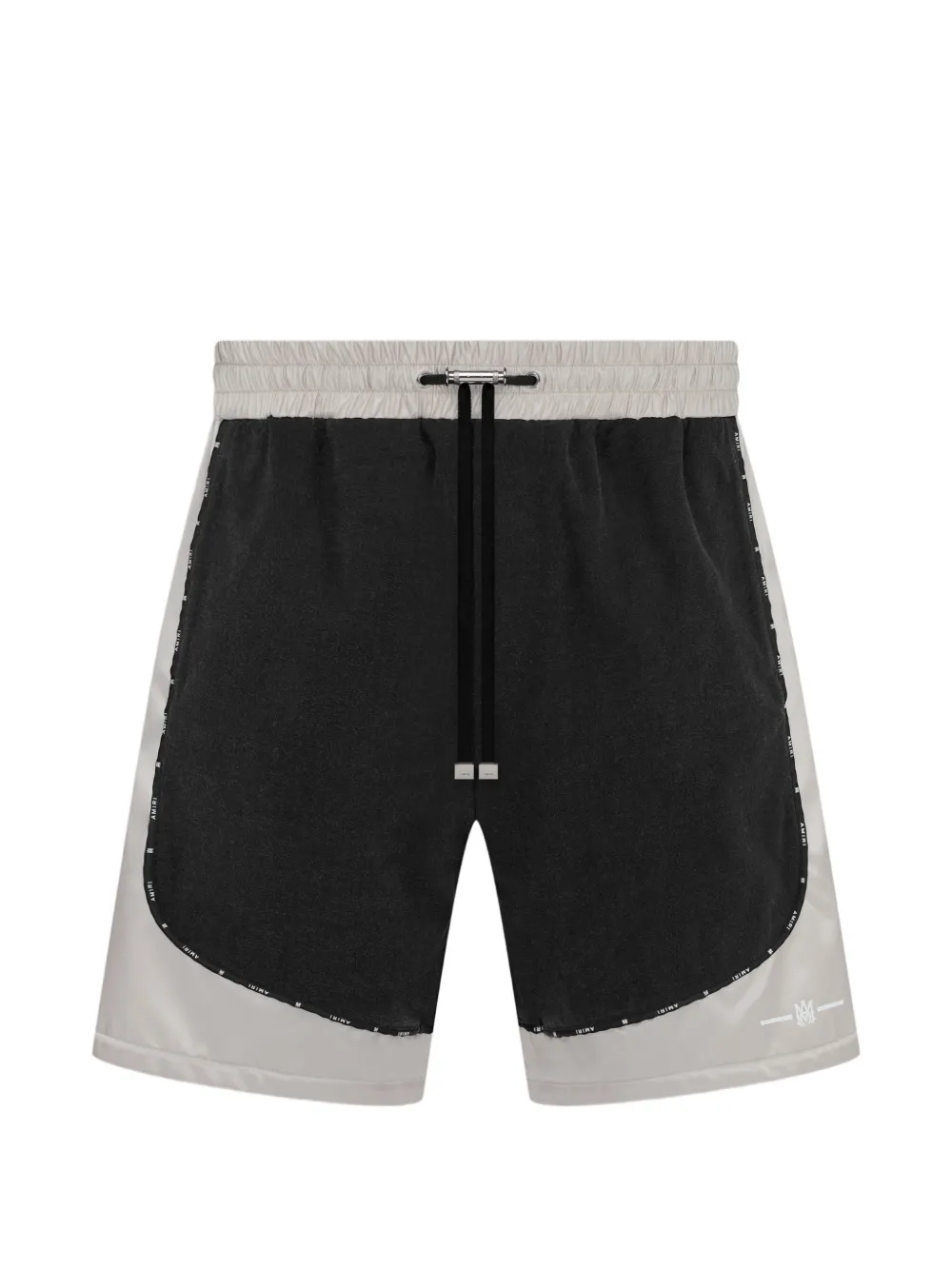 AMIRI satin-denim colour-block shorts - Nero