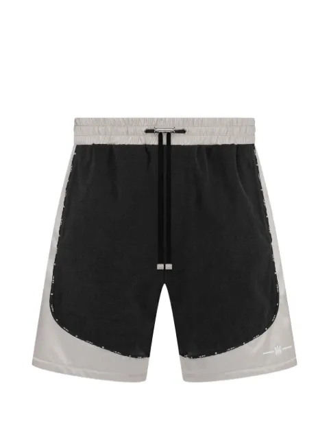 AMIRI satin-denim colour-block shorts