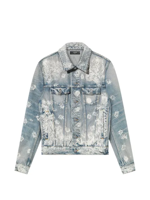 AMIRI bleach-bandana denim jacket