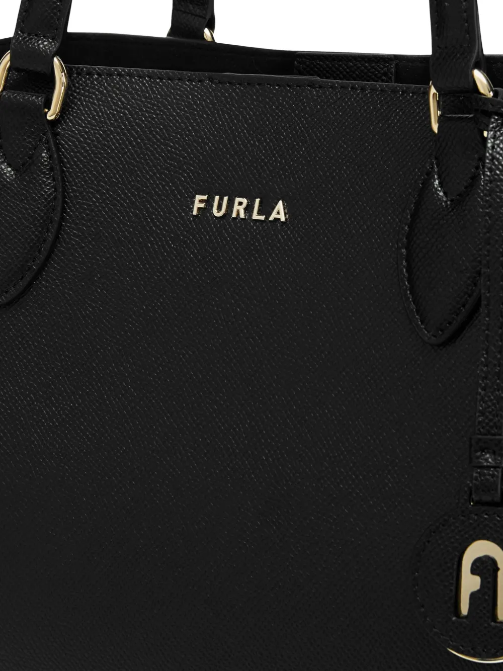 Furla Grote Minerva Arch shopper met logo Zwart