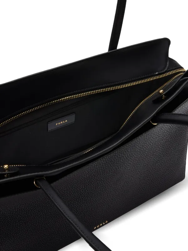 Furla Eris レザーハンドバッグ L | ブラック | FARFETCH JP