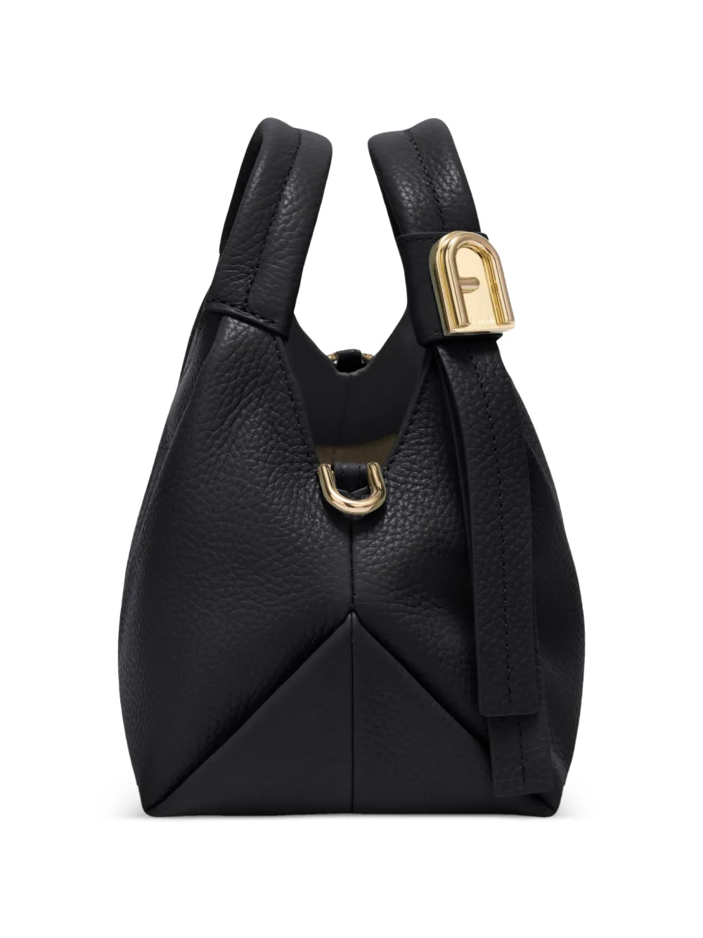 Furla Planeta kleine leren shopper Zwart