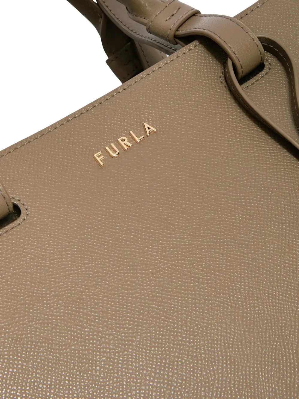 Furla Grote Deva shopper met logoplakkaat Bruin