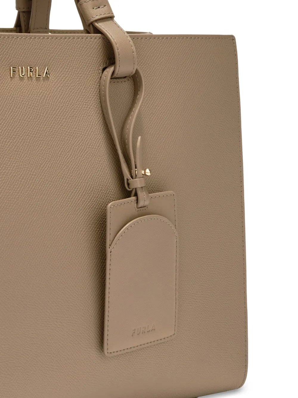 Furla Grote Deva shopper met logoplakkaat Bruin
